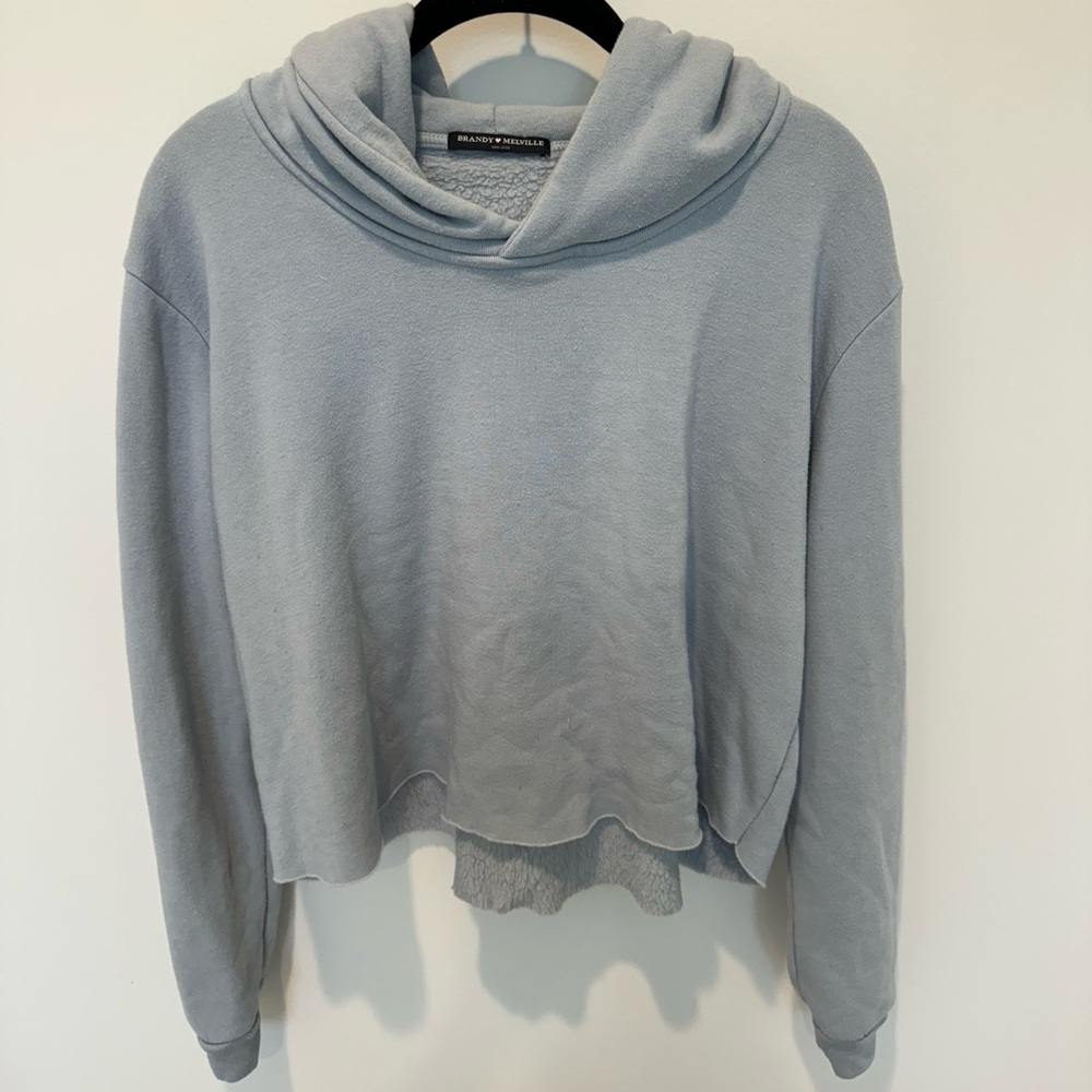 Brandy Melville Light Blue Cowl Neck Sweater